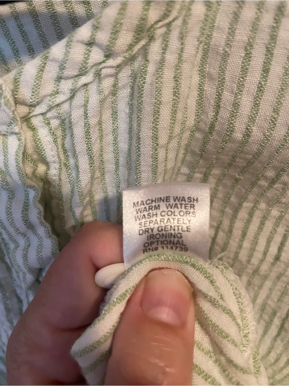 Flax 100% Linen collarless button down shirt - Picture 6 of 6